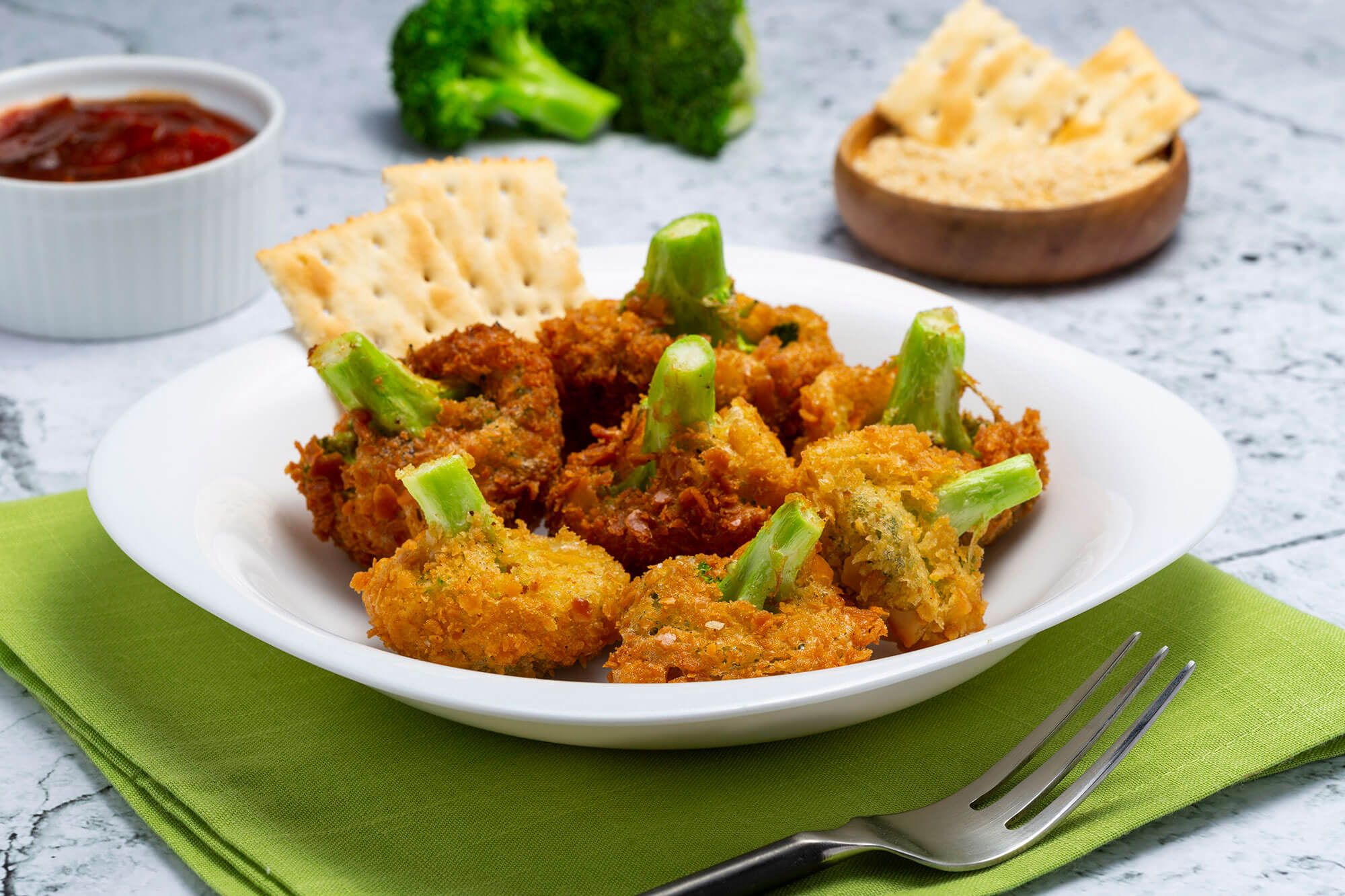 Brócoli Capeado con Costra de Saladitas