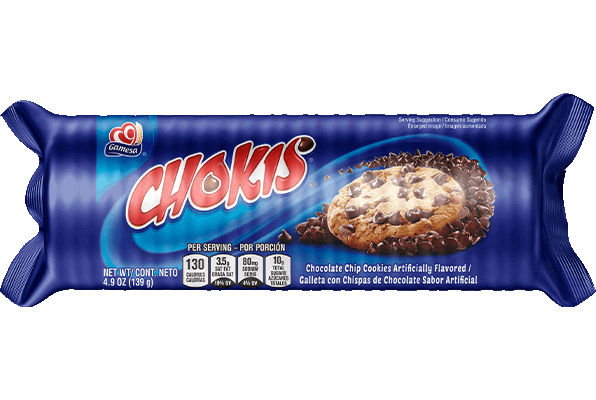 Munchie Box Gamesa Cookies Chokis Classic - Galletas con chispas de  chocolate, 7 paquetes de 1.30 onzas en porciones individuales (2 cajas)